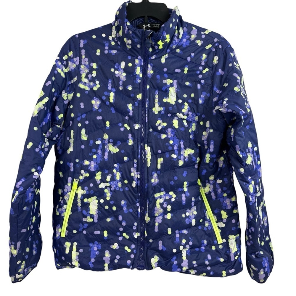 Under Armour Girls Youth Coldgear Infrared Storm Down Jacket Purple YXL